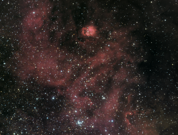 SH2-54 egg nebula in serpens Ha_UHC-S_RGB - астрофотография