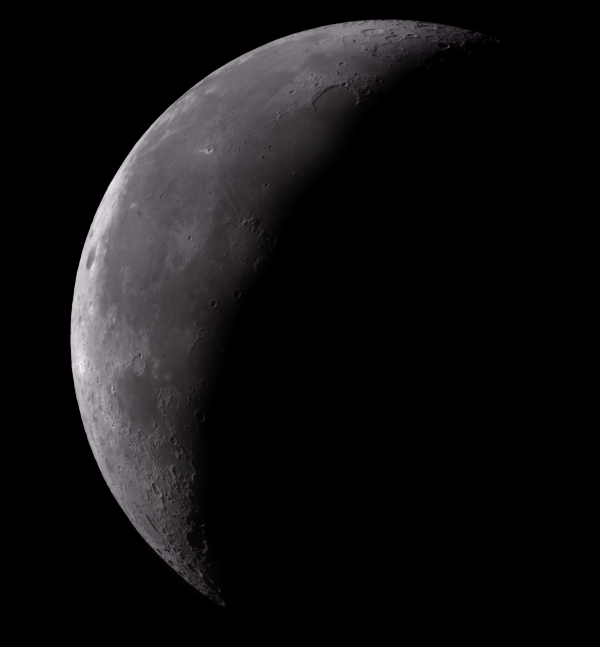 Утренняя панорама Луны в инфракрасном спектре. - астрофотография