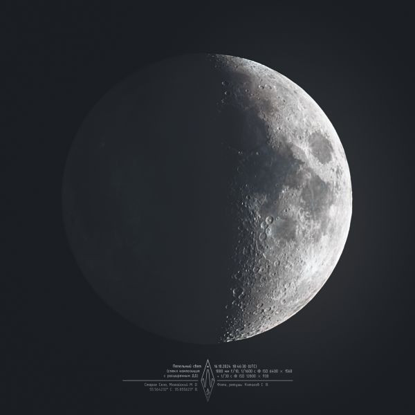 Moon with earthshine - Astrophotography