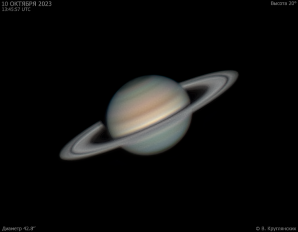 Сатурн 10 октября 2023 - астрофотография