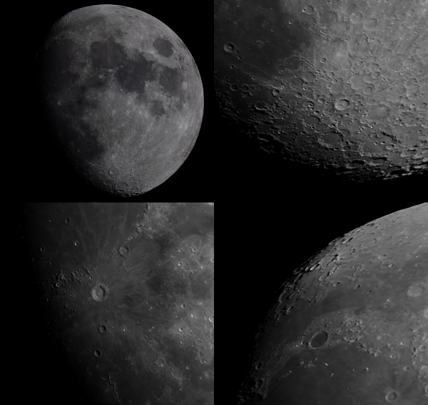 Луна 02.01.23. Общий вид и ландшафты - астрофотография