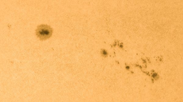 Группа солнечных пятен 17.06.2022 09:34 МСК - астрофотография
