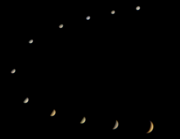 Вечерняя видимость Венеры в период февраль-июль'23 - астрофотография