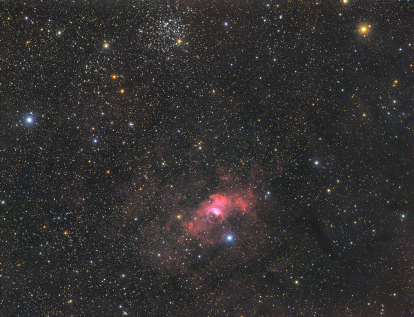 NGC7635 и M52 Кассиопея - астрофотография