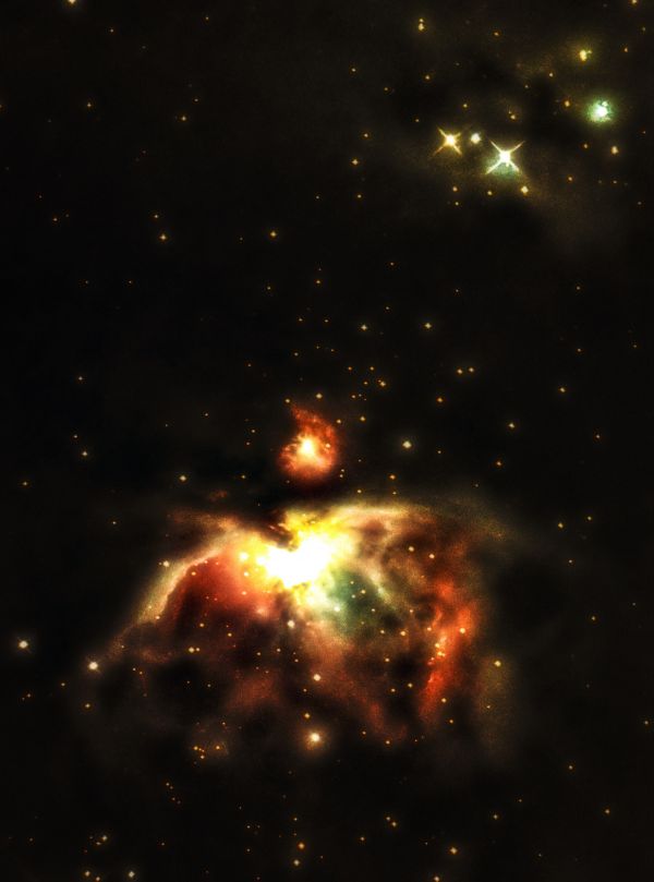 М42 Туманность Ориона-и туманность Бегущий человек NGC 1977 - астрофотография