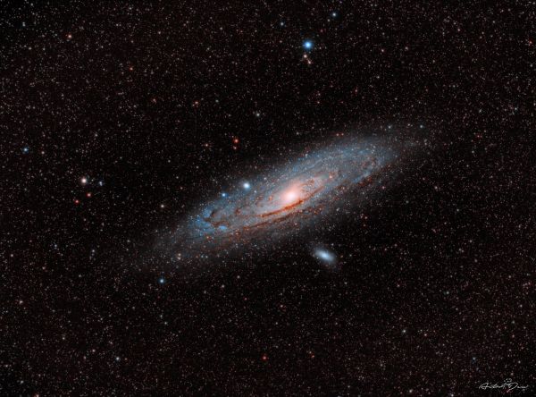 M31 Andromeda galaxy & M110 galaxy - астрофотография