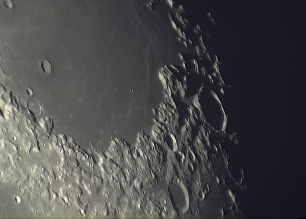 Луна, море Кризисов - астрофотография