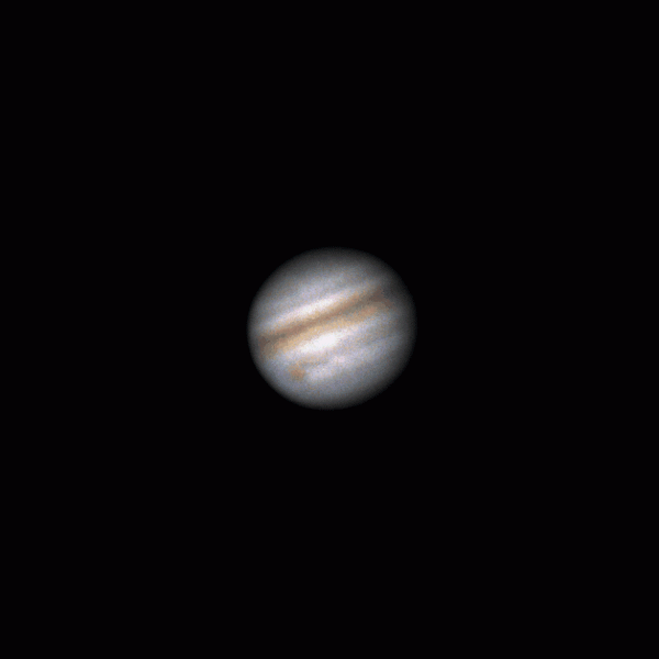 Вращение Юпитера 20 минут - астрофотография