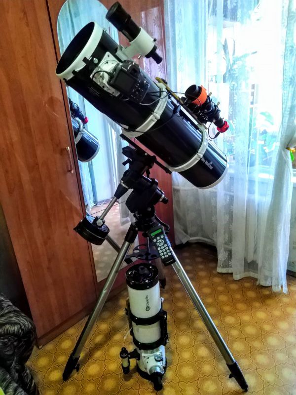 Мой астрограф на базе телескопа Sky-Watcher BKP 2001 и монтировки Celestron CG-5 Advanced GT. - астрофотография