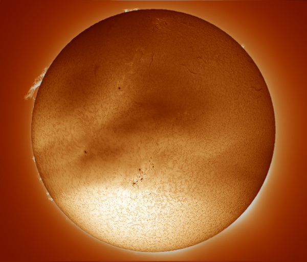 Солнце  за 25.03.2024  Через облака. - астрофотография