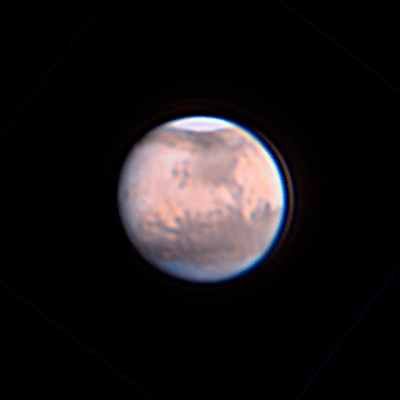 Animation of Mars 2025.02.09, 20:45 UT - Astrophotography