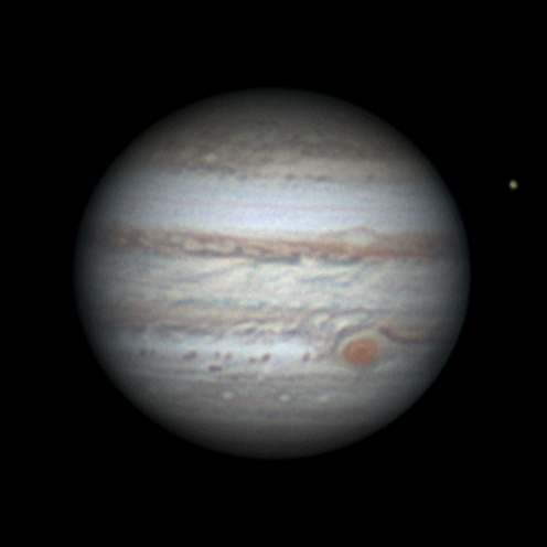 Вращение Юпитер 04.10.2022 - астрофотография