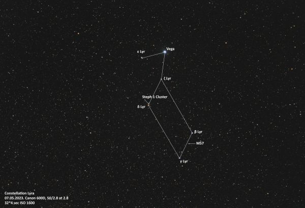 Lyra - annotated - астрофотография