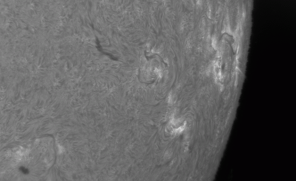 Time-lapse of the Sun from September 26 for 1.5 hours. - Astrophotography