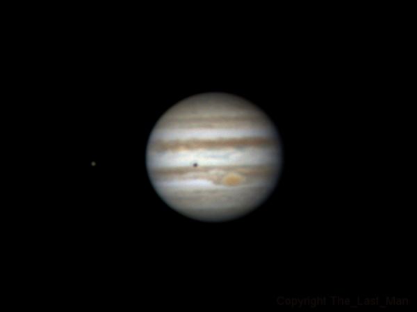 Jupiter and shadow of Europa (9 dec 2014, 5:45) - астрофотография