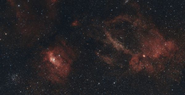 Omar is trying to pierce the Claw (SH2-157) with the Bubble (SH2-162) - Astrophotography