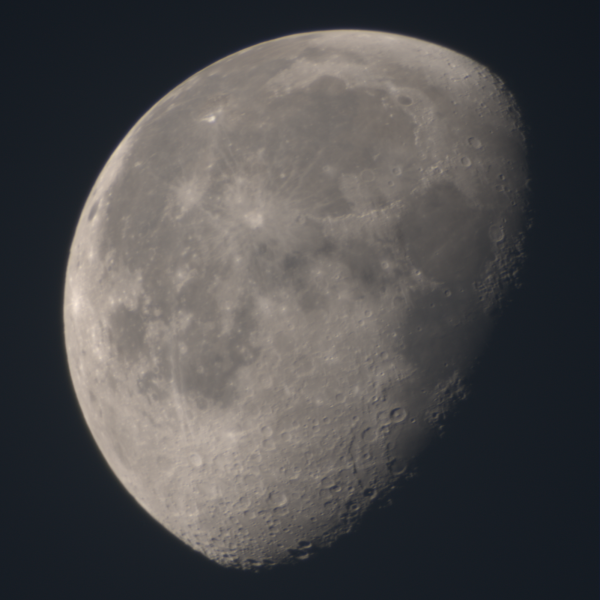 Предрассветная Луна - астрофотография