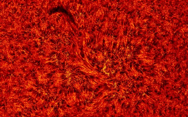 2018.08.11 Sun active region H-Alpha - астрофотография