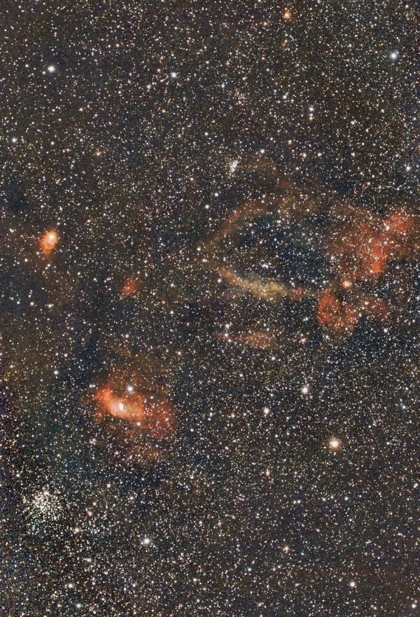 Sh2-157, NGC7635, NGC7538, M52 – the Lobster Claw, the Bubble, the Northern Lagoon, and the Scorpion cluster. - Astrophotography