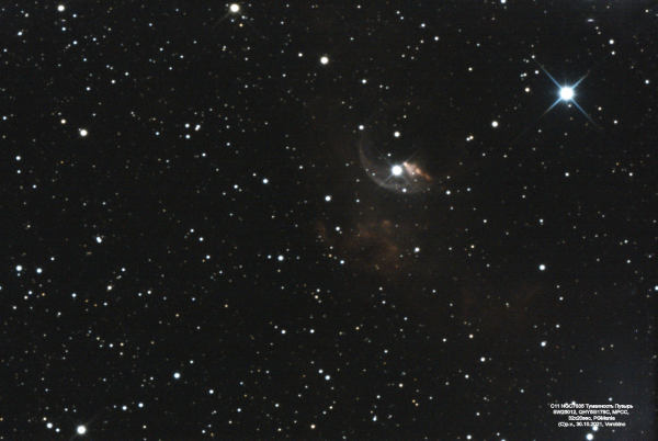 C11 NGC7635 Туманность Пузырь (8 мин) - астрофотография