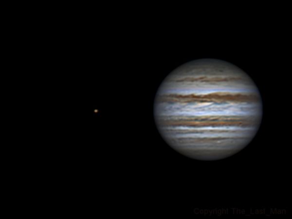 Jupiter and Io (04 feb 2015, 23:15) - астрофотография