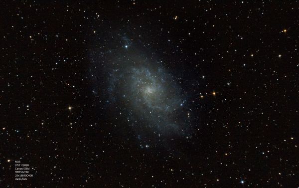 M33, Галактика Треугольника - астрофотография
