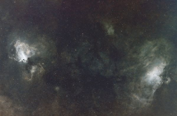 Eagle Nebula and Swan Nebula - Astrophotography