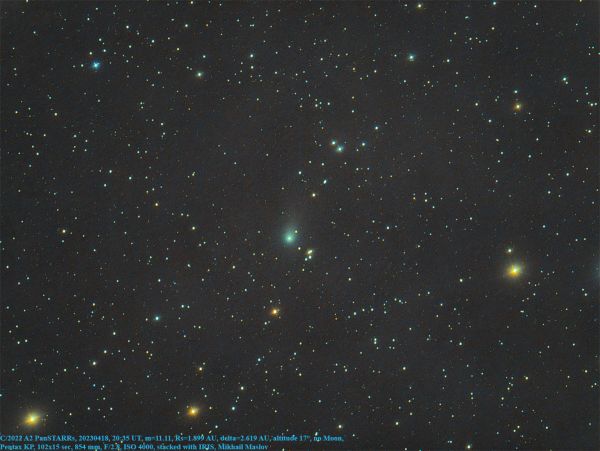 C/2022 A2 PanSTARRs - астрофотография