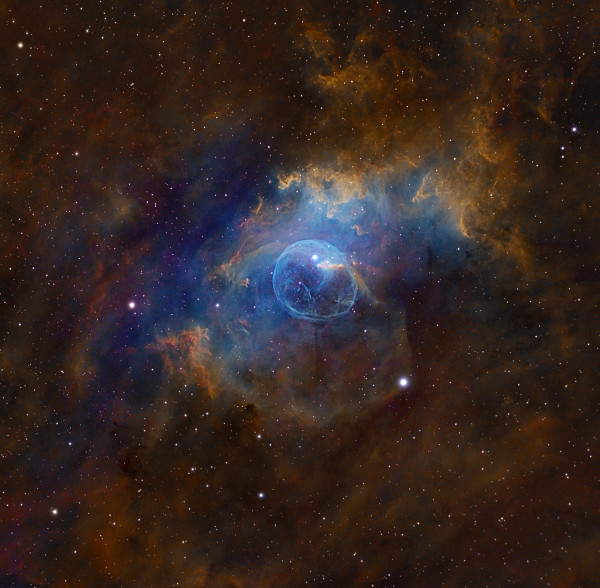 NGC 7635 - Bubble nebula (Hubble palette) - Astrophotography