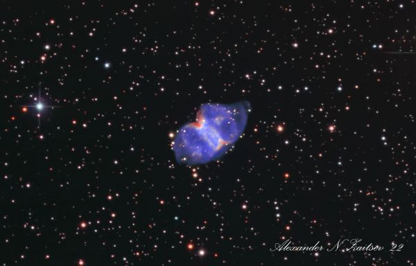 M76 in LRGB+OIIIHa palette. New image revision. - астрофотография