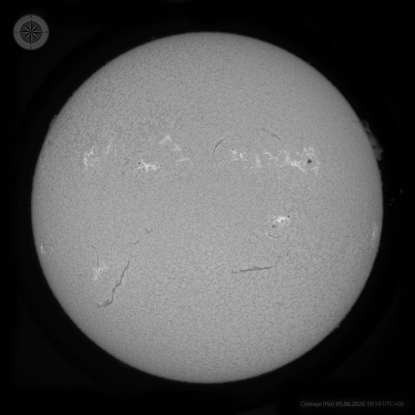 Sun (chromosphere Ha) 05.06.2026 05:58 UT - Astrophotography