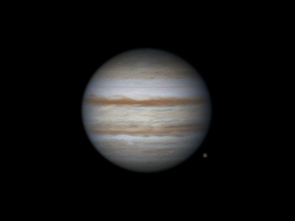 Jupiter and Ganimed, 26.07.2022 - астрофотография