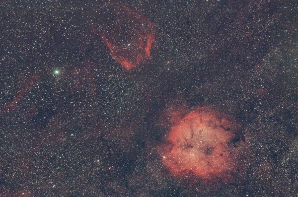 Nebulae IC 1396 and SH2-129 (Flying Bat) in Cepheus - Astrophotography