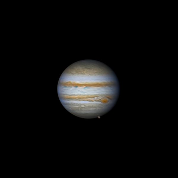 Юпитер и Ганимед (17.08.2023 00:53 UTC) - астрофотография