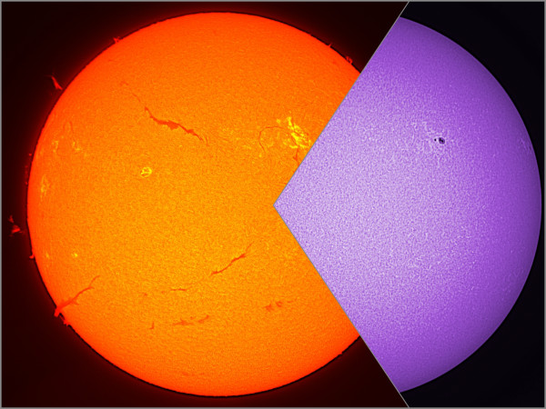 Chromosphere in Ha and CaK, 17.05.2026 - Astrophotography