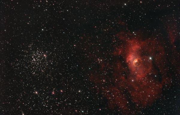 NGC 7635, NGC 7654. Туманность Пузырь. - астрофотография