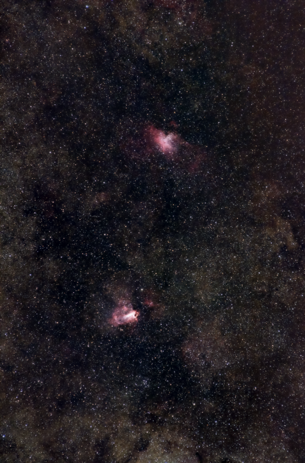  Eagle and Omega Nebulae - астрофотография