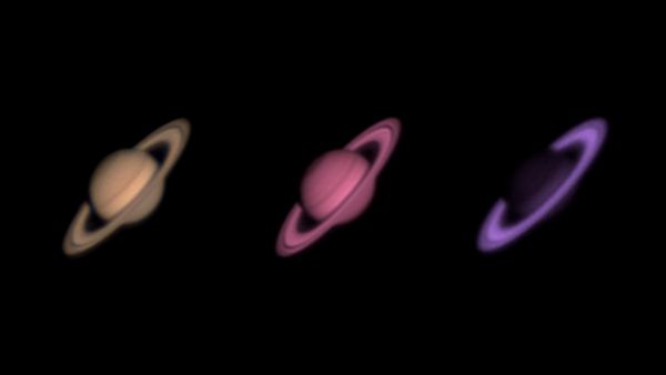 Сатурн, коллаж - астрофотография