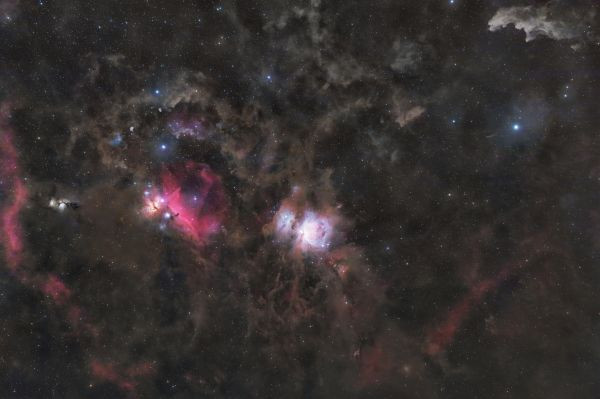 Nebulae in the constellation Orion (M42, IC434, NGC2024, etc.) and their dusty surroundings - Astrophotography