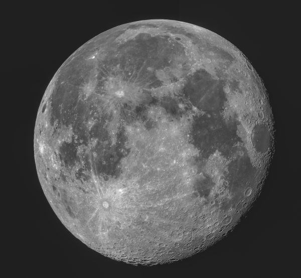 Луна 22.03.2019. Мозаика из 8 снимков. - астрофотография