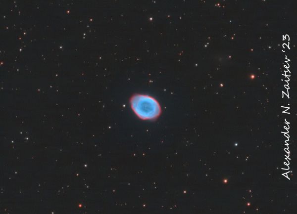 M57 (Ring Nebula) in (Ha+R)G(OIII+B) - астрофотография