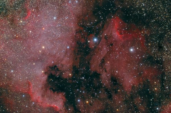 The nebula complex NGC 7000 (North America) and IC 5070 (Pelican). - Astrophotography