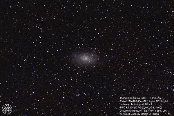 M33 - Triangulum Galaxy - астрофотография