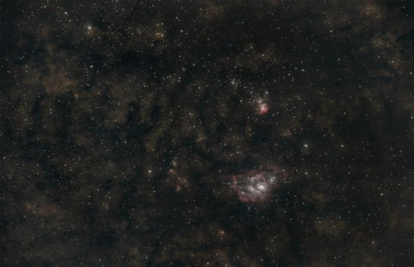 The M8 Lagoon Nebula and M20 Trifid Nebula. - Astrophotography