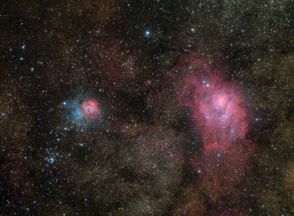 Туманности М8 и М20 - астрофотография