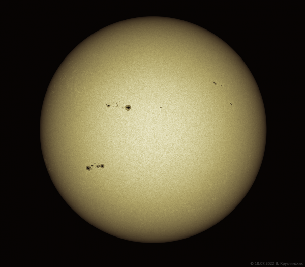 Солнце 10 июля 2022 - астрофотография