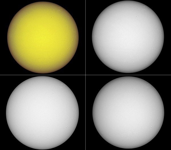 Солнце 16.10.22 через различные фильтры - астрофотография