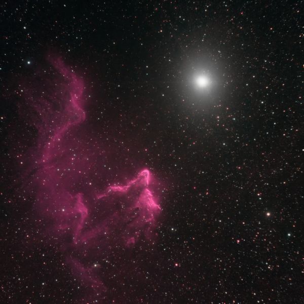 IC63 Неоновый призрак Кассиопеи - астрофотография