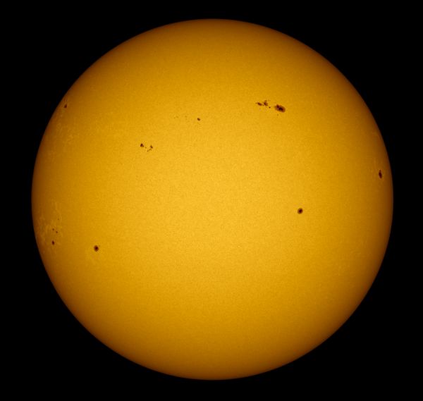 Солнце 14 Апреля в цвете(Тест Клина Гершеля Hercules) - астрофотография