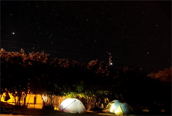 Палатки СтарФеста под звёздным небом Абхазии, часть вторая. - астрофотография